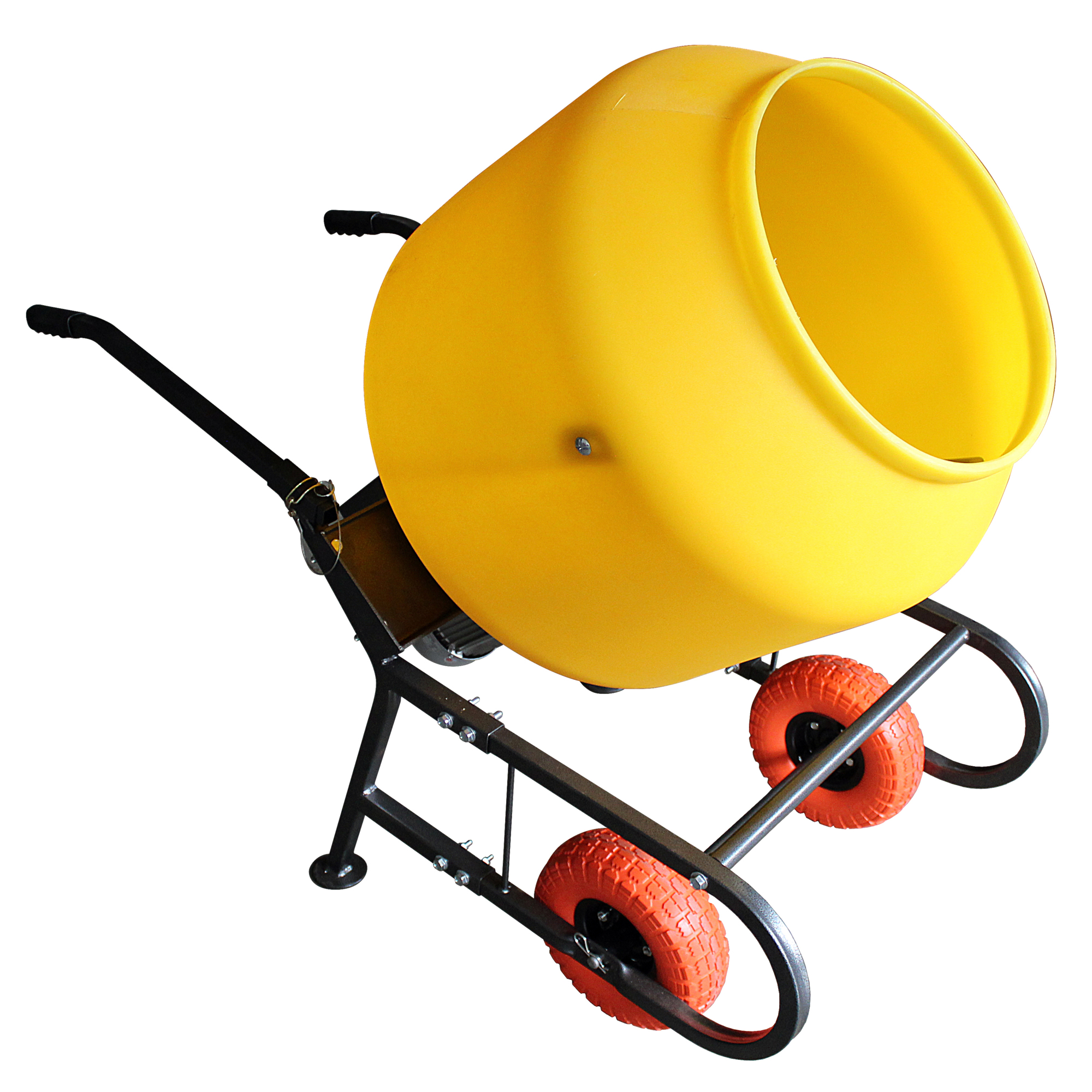 Crown Construction Equipment Max Mix Poly Concrete Mixer — 3.4 Cu. Ft., Wheelbarrow Style, 0.75 HP Electric Motor, Poly Drum, Model# MAX MIX POLY